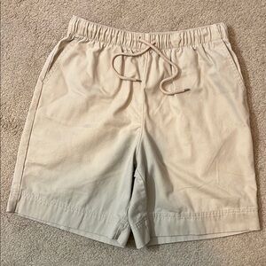 NWOT Coral Bay Petite Khaki Elastic Waist Shorts, size PM